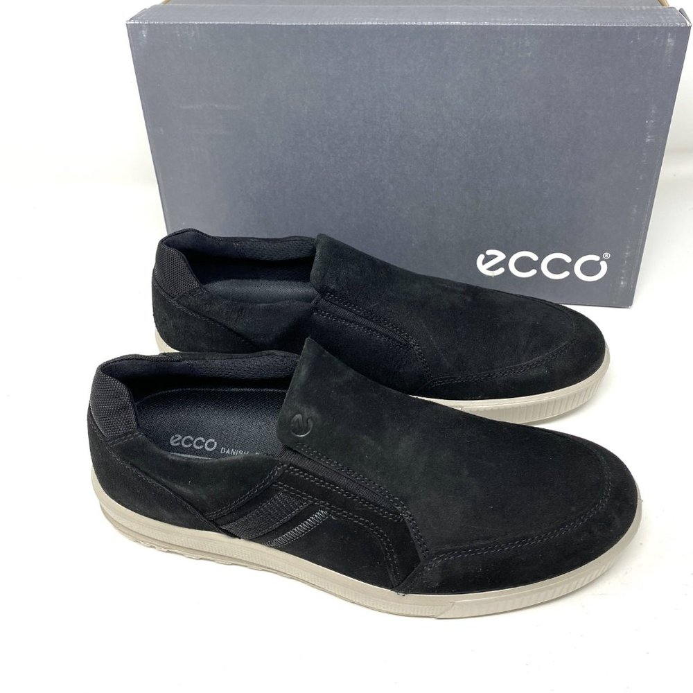 ECCO Ennio Slip On Suede Men's Sneakers Black - Picture 9 of 10